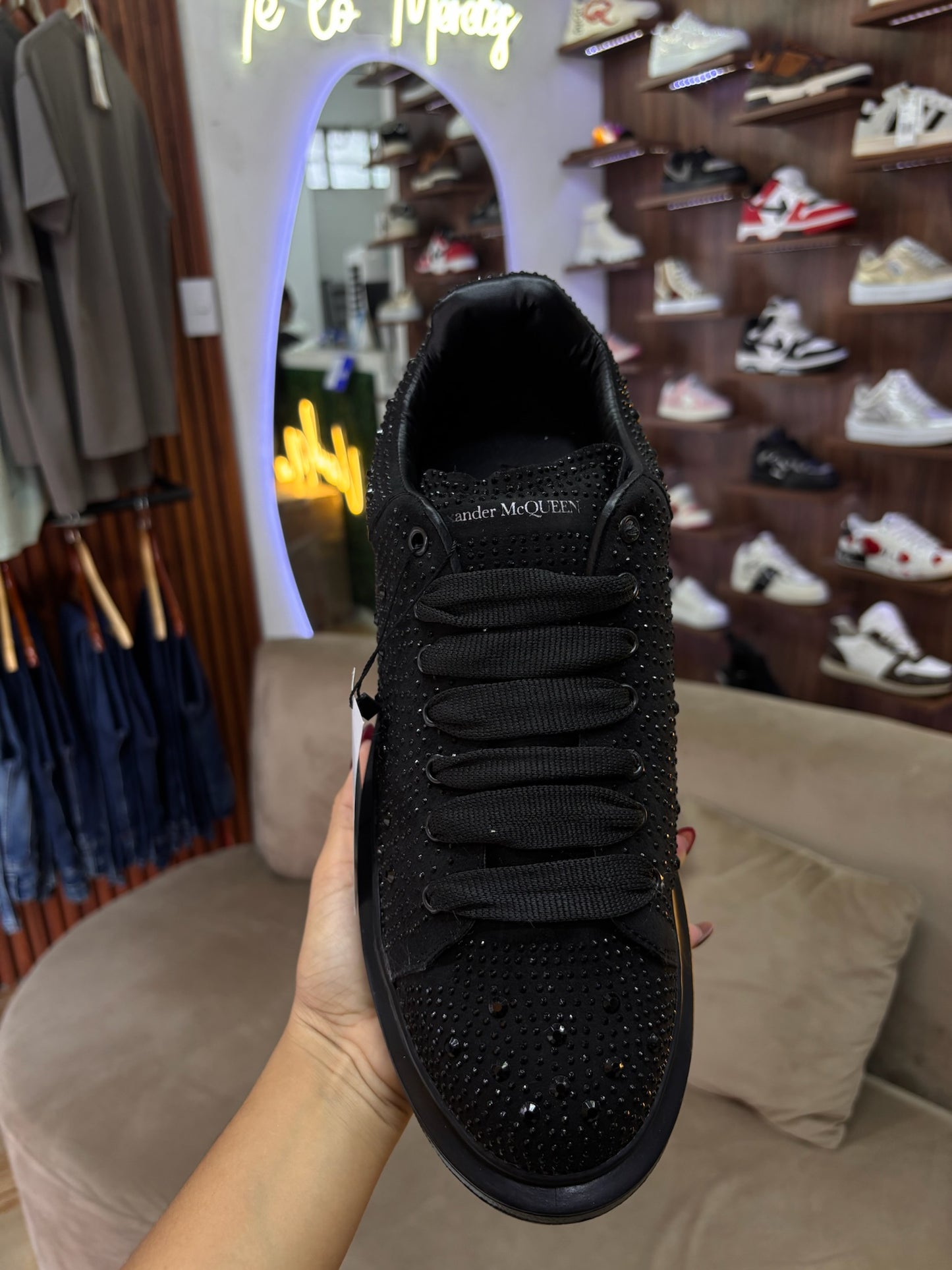 Alexander McQueen swarovski Black