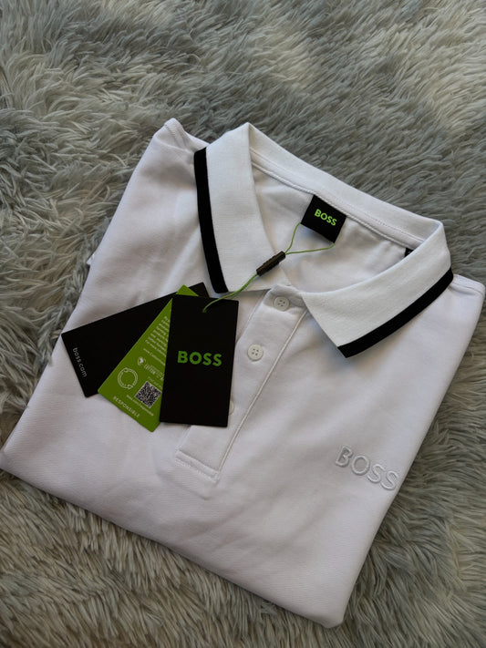 Camisa Boss Blanca Cuello Delineado