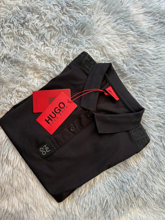 Camisa Boss Negro Detalle Hombro