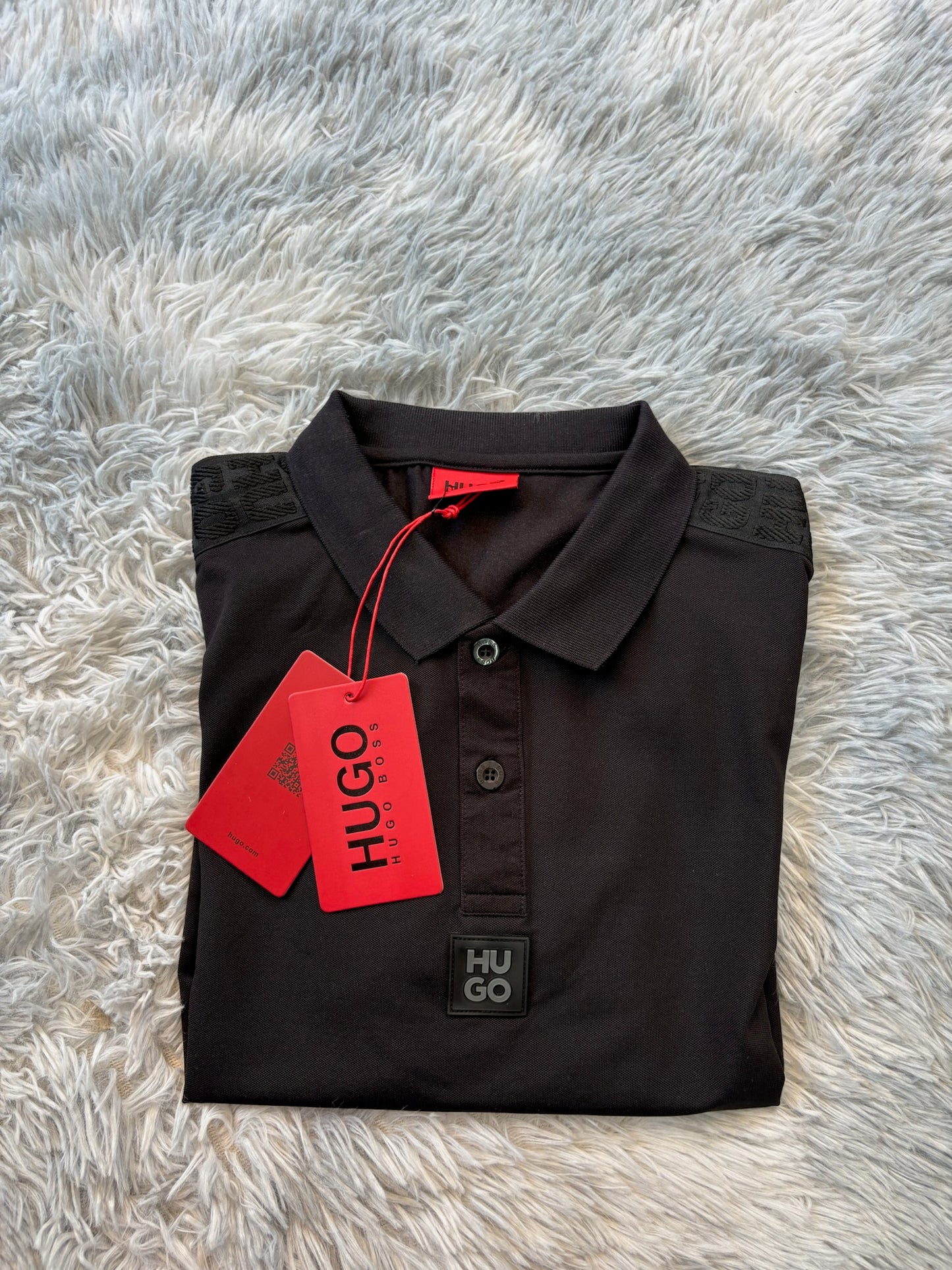 Camisa Boss Negro Detalle Hombro