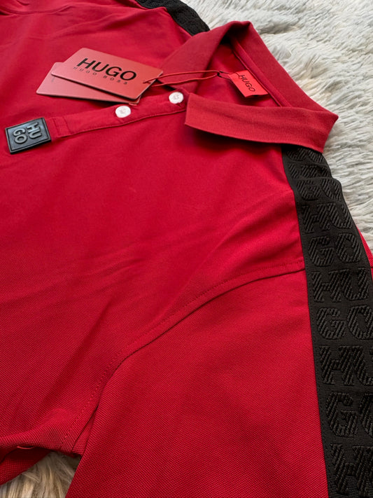Camisa Boss Rojo  hombro negro