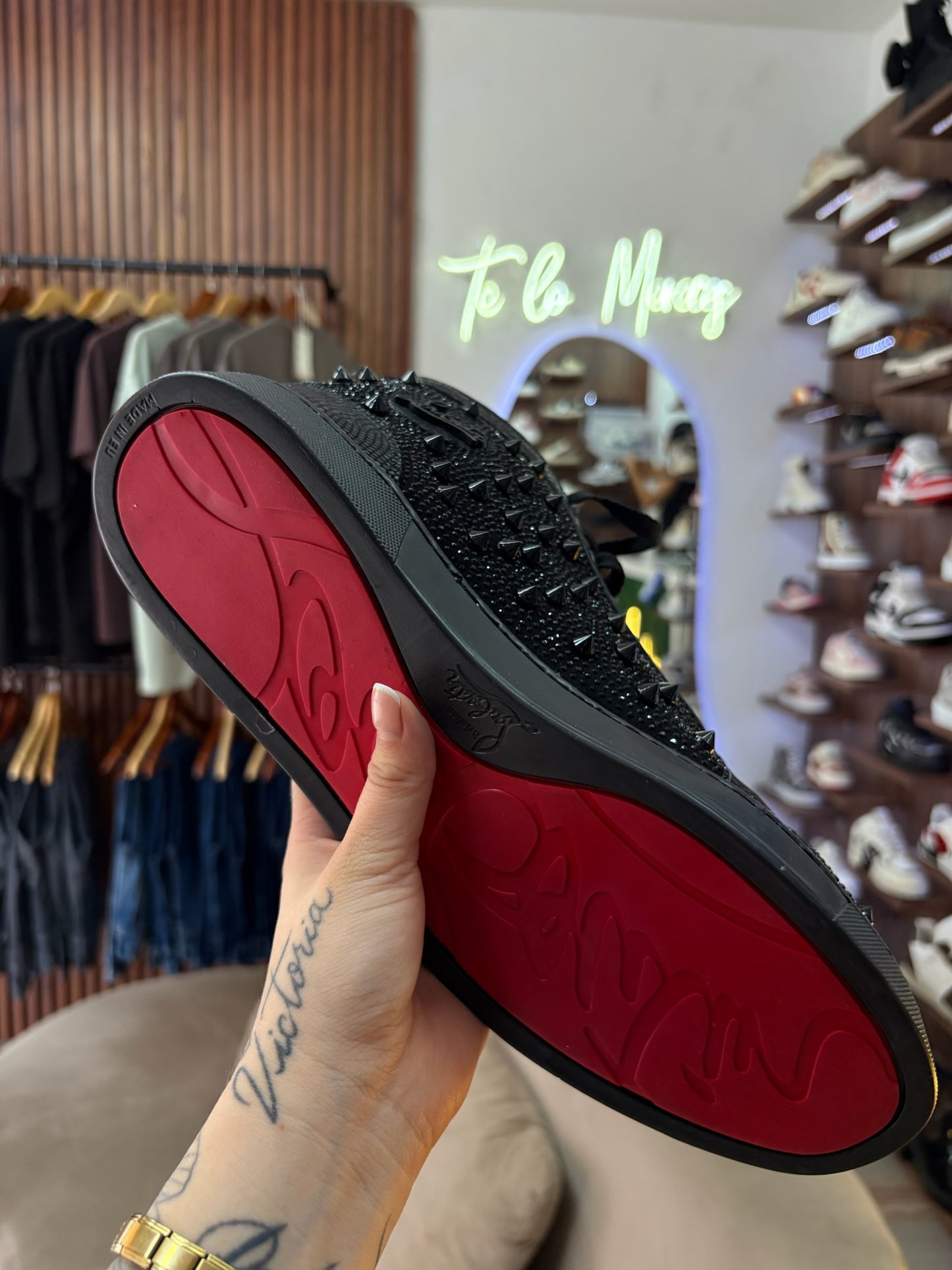 Louboutin High Top Black