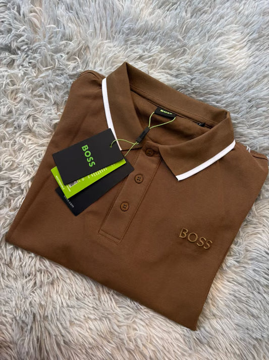 Camisa Boss Cafe Cuello Delineado